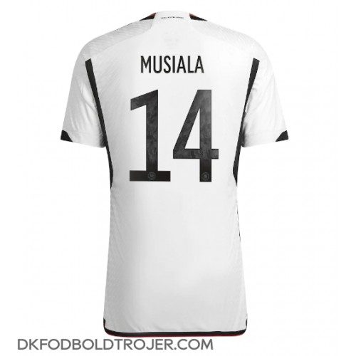 Billige Tyskland Jamal Musiala #14 Hjemmebane Fodboldtrøjer VM 2022 Kortærmet